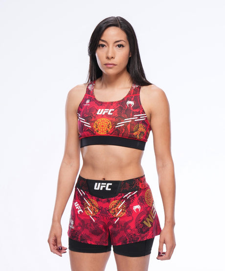Sujetador deportivo Venum UFC Unrivaled Zhang Weili Mujer - Rojo