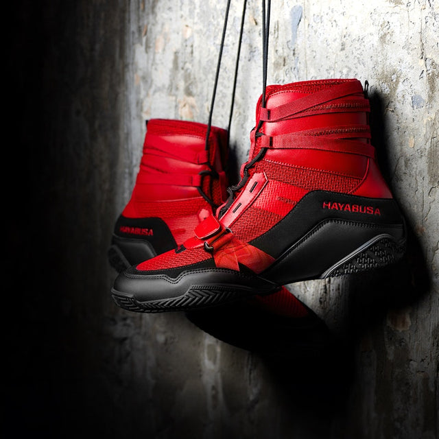 Hayabusa Strike Boxing Shoes - Red/Black