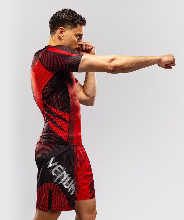 Venum Rashguard Galactic 3.0 Short Sleeves – Red/Silver