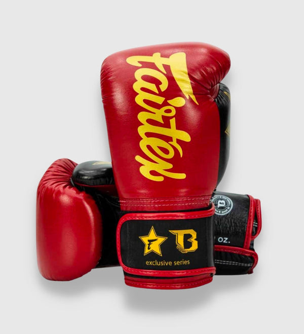 Fairtex Boxing Gloves FXB V2 - Red/Black/Gold
