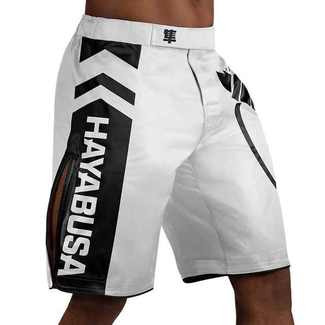Hayabusa MMA Shorts Icon Long - White/Black