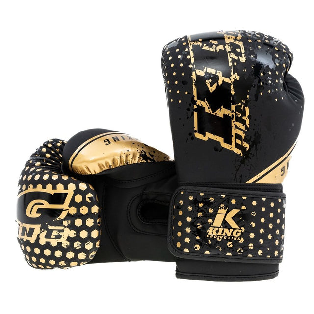 King Pro Boxing Boxing gloves Hexagon Kids – Black/Gold