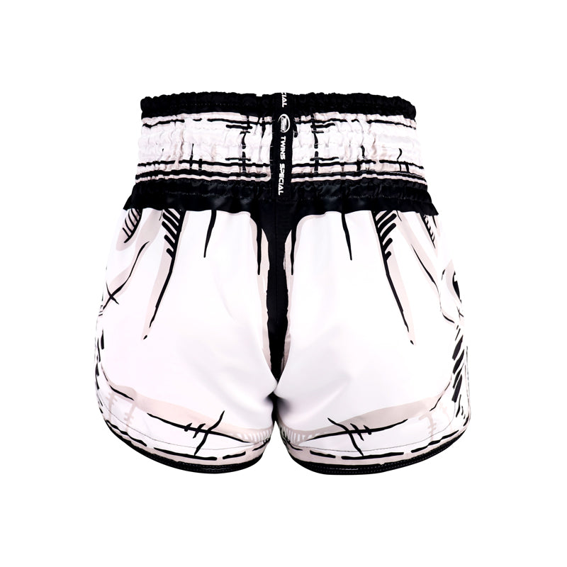 Twins Muay Thai Shorts TTBL Comic - White/Black