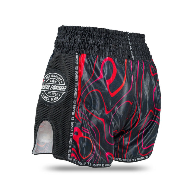 Booster Kickboxing Shorts Aurora - Black/Red