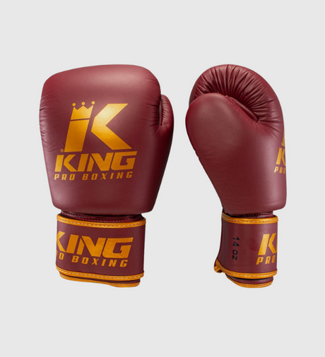King Boxing gloves - Burgundy Red/Gold - Boxing gloves