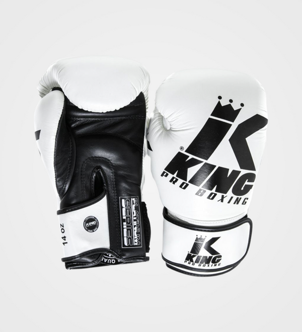 King Pro Boxing Boxing gloves Platinum – White/Black