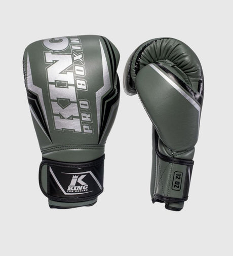 King Boxing gloves Thor – Khaki Green/Black/Silver – Boxing gloves