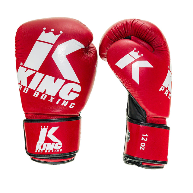King Pro Boxing Platinum Boxing Gloves - Red/Black 