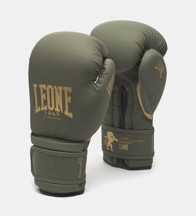 Leone Boxing gloves GN059G - Khaki Green/Gold - Boxing gloves