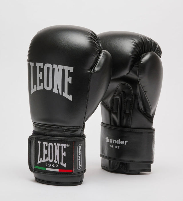 Leone Boxing gloves Thunder – Black/White – Boxing gloves