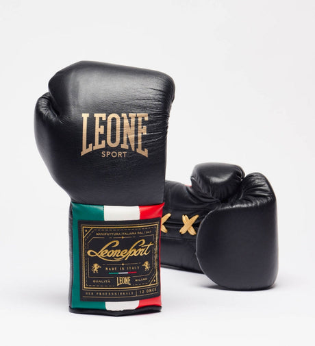 Leone Sport Boxing gloves with lace closure - Orlando Classic - Black - Boxing gloves