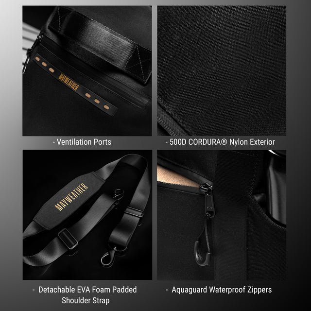 Hayabusa x Mayweather Airstream Sports Bag - Black/Gold