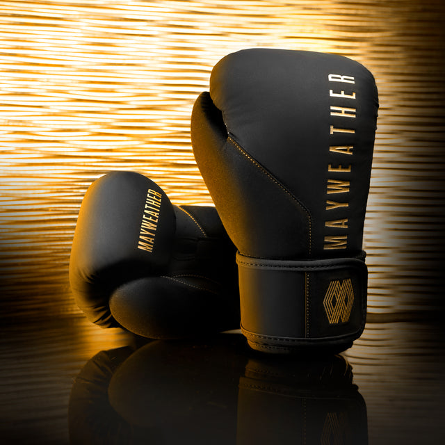 Hayabusa x Mayweather Boxing Gloves Champ - Black/Gold