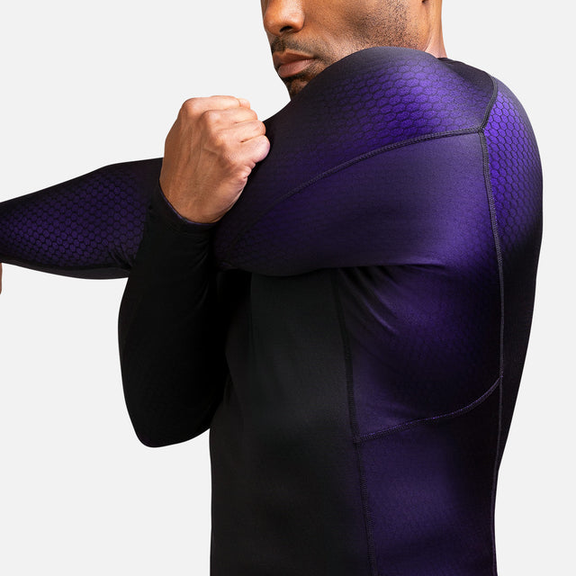 Hayabusa Rashguard Fusion Long Sleeves – Black/Purple