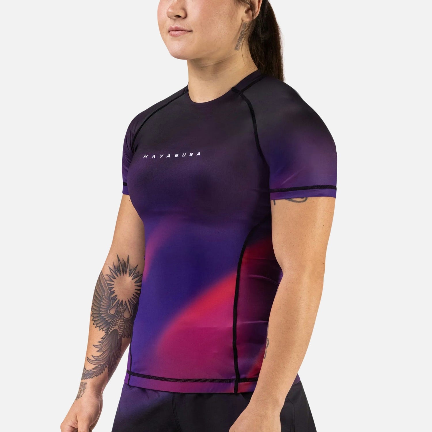 Hayabusa Rashguard Apex Nova Short Sleeves Women's – Purple