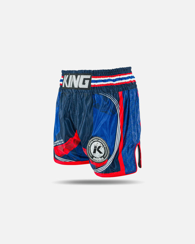 King Pro Boxing Muay Thai Shorts Flag – Blue