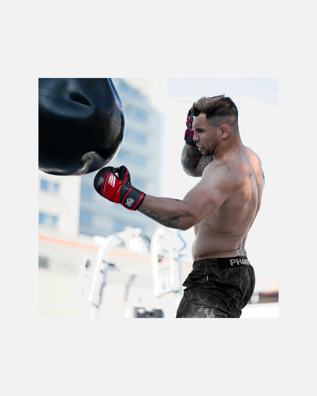 Phantom Athletics MMA Sparring Gloves Raider – Red/Black Camo