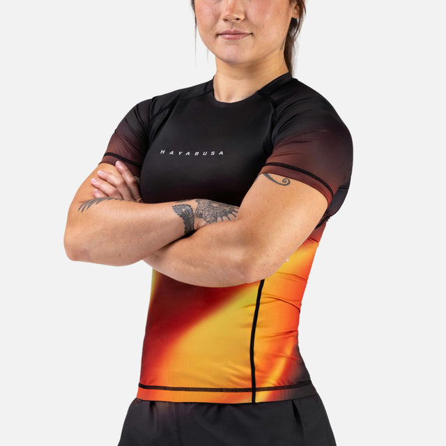 Hayabusa Rashguard Apex Nova Short Sleeves Women's - Orange