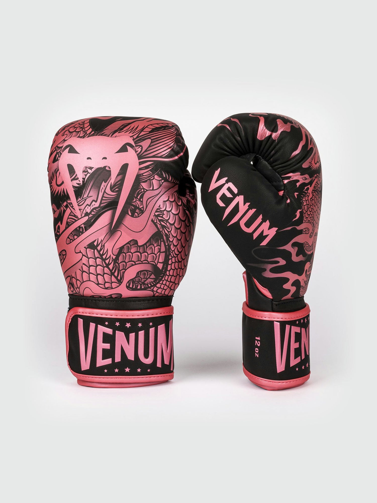 Venum Boxing gloves Impact Dragon's Flight - Black/Metallic Pink