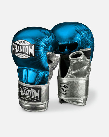 Luvas de MMA Phantom Athletics Mexico – Azul claro/Prateado