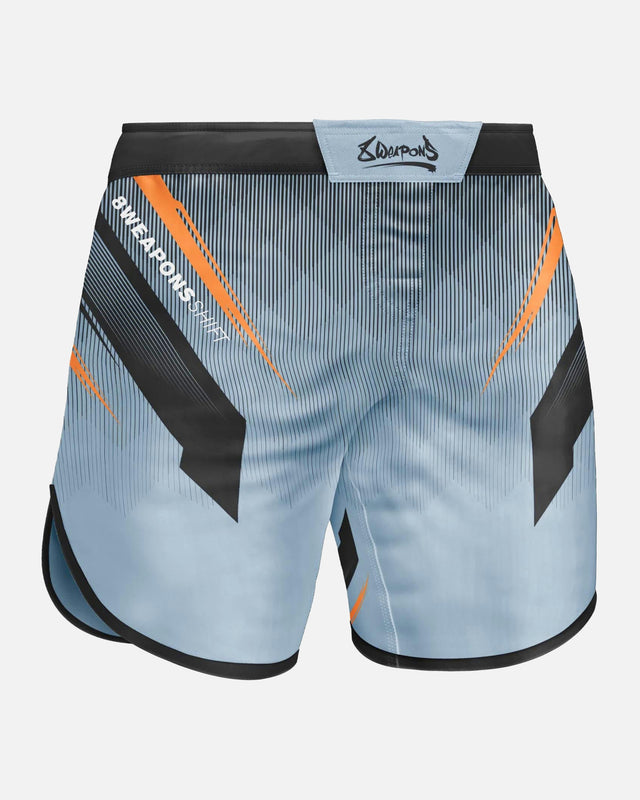 8 WEAPONS MMA Shorts Shift – Ice Grey/Orange