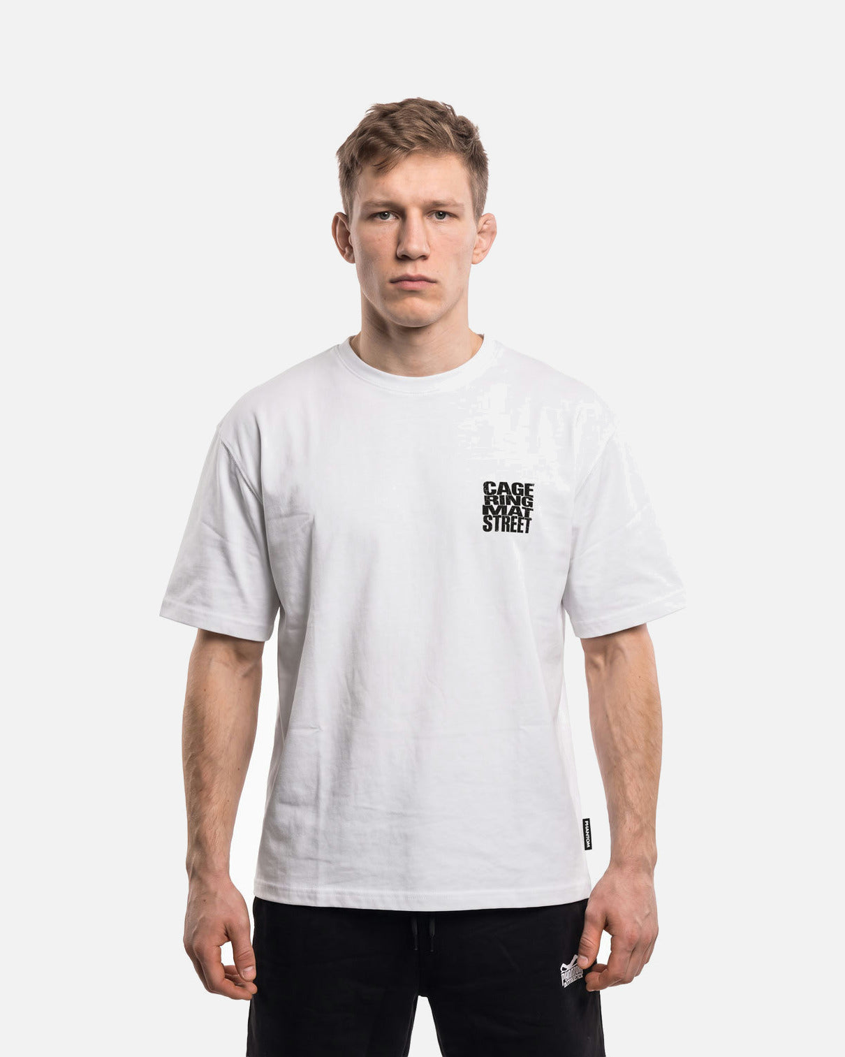 Phantom Athletics T-Shirt Cage Ring Mat Street – White