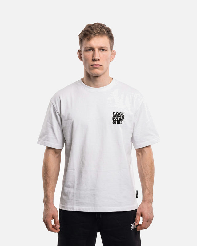 Phantom Athletics T-Shirt Cage Ring Mat Street – White
