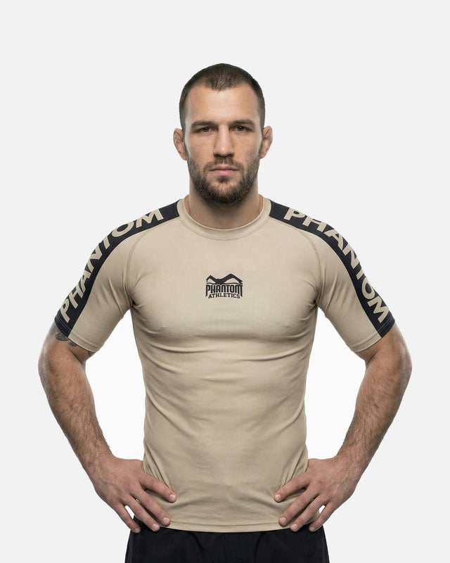 Phantom Athletics Rashguard EVO Apex Short Sleeves - Sand