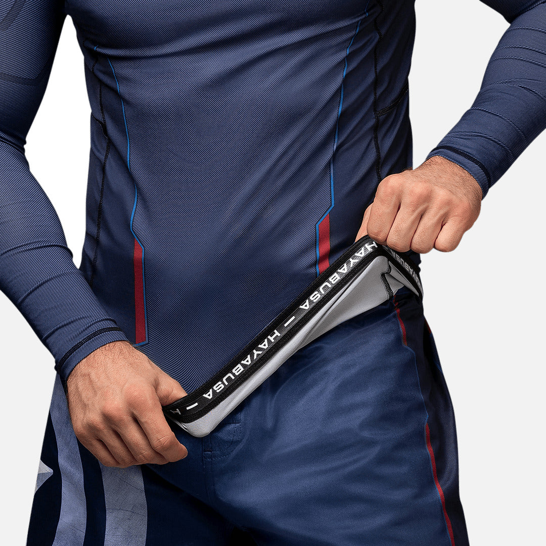 Rashguard Marvel Captain America Mangas longas – Azul