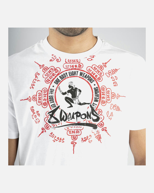 8 WEAPONS T-Shirt Eight Ways Yant – White