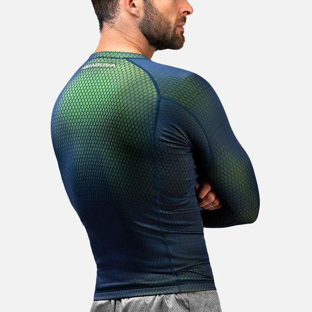 Hayabusa Rashguard Fusion Long Sleeves – Blue/Green