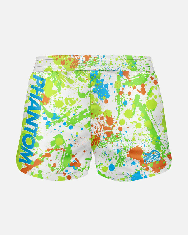 Phantom Athletics MMA Shorts Fusion Splatter – White/Neon