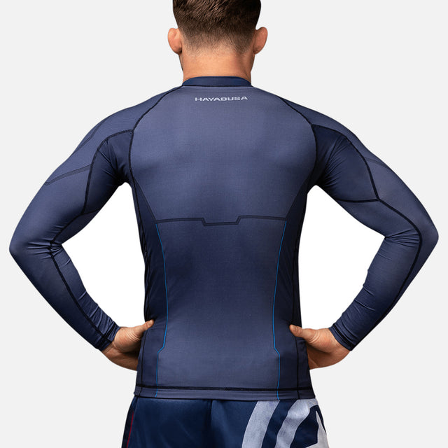 Rashguard Marvel Captain America Mangas longas – Azul