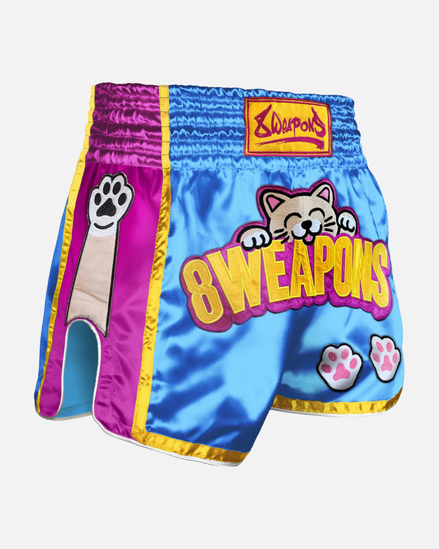 8 WEAPONS Muay Thai Shorts Meow Thai – Blue/Purple
