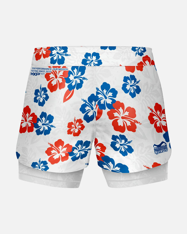 Phantom Athletics MMA Shorts Fusion 2in1 – White/Blue/Red