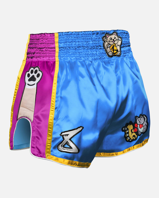 8 WEAPONS Muay Thai Shorts Meow Thai – Blue/Purple
