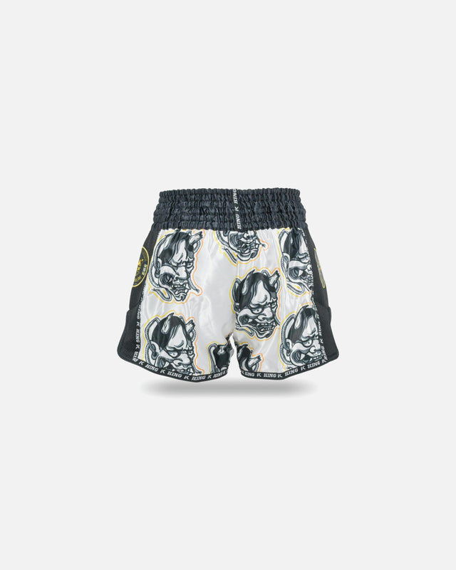 King Pro Boxing Muay Thai Shorts Demon – White