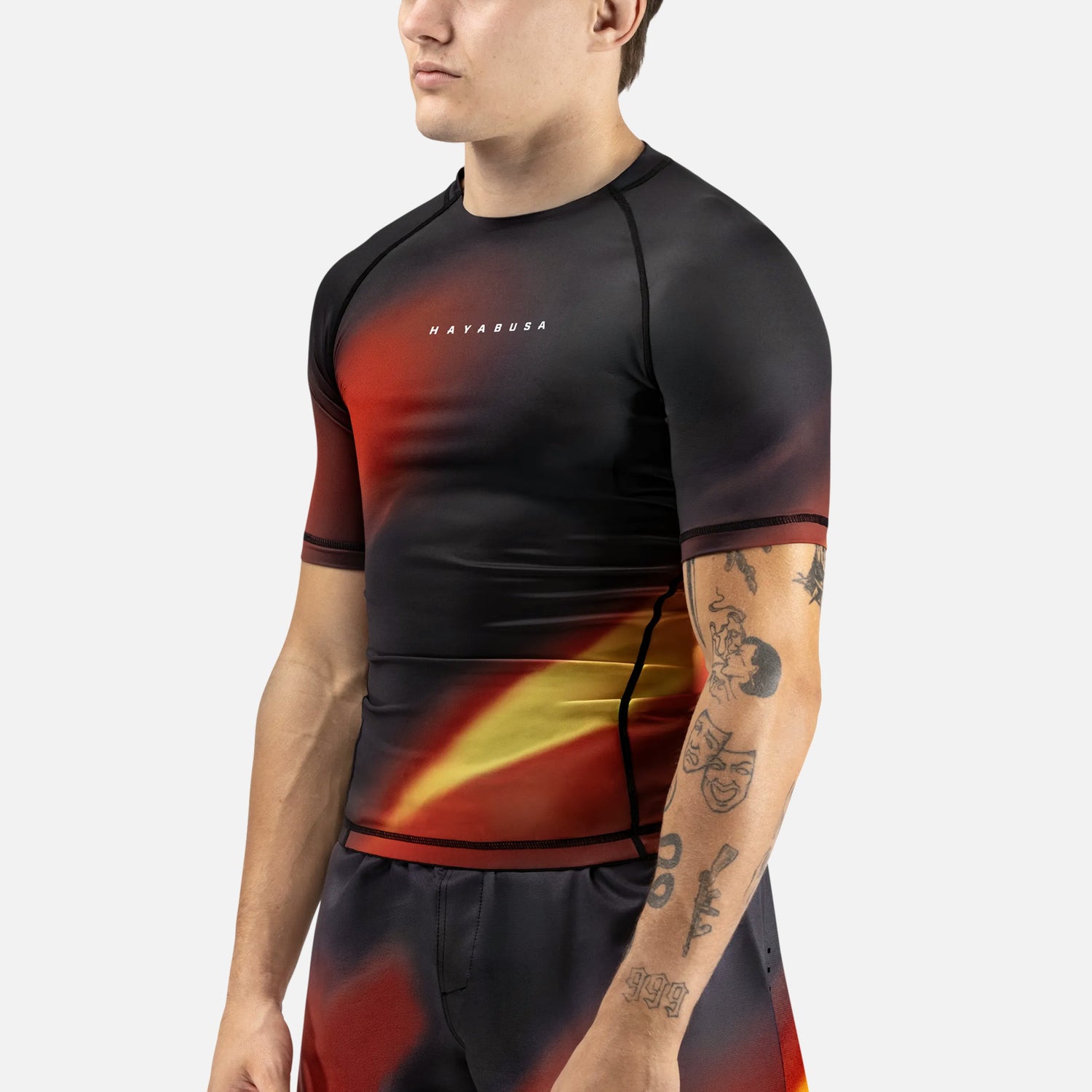 Hayabusa Rashguard Apex Nova Korte Mouwen - Oranje