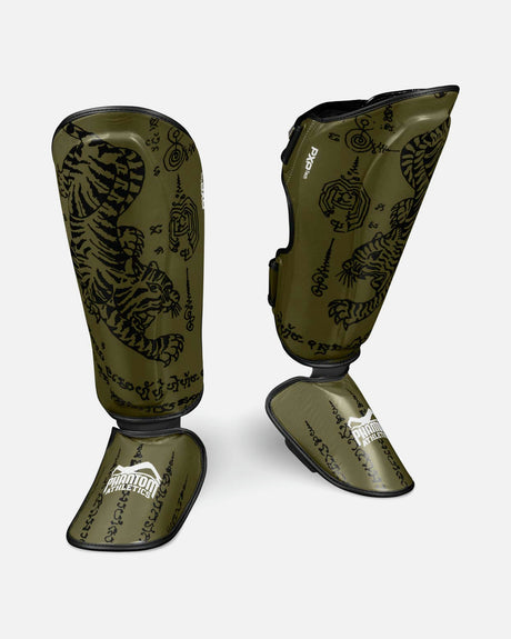 Phantom Athletics Schienbeinschoner Muay Thai – Armygrün