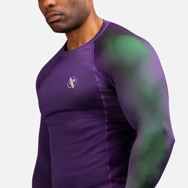 Hayabusa Rashguard Fusion Long Sleeves – Purple/Green