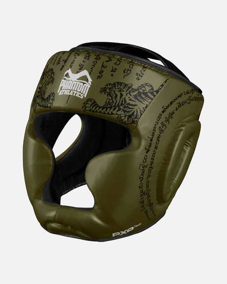 Casco de boxeo Phantom Athletics Muay Thai – Verde militar