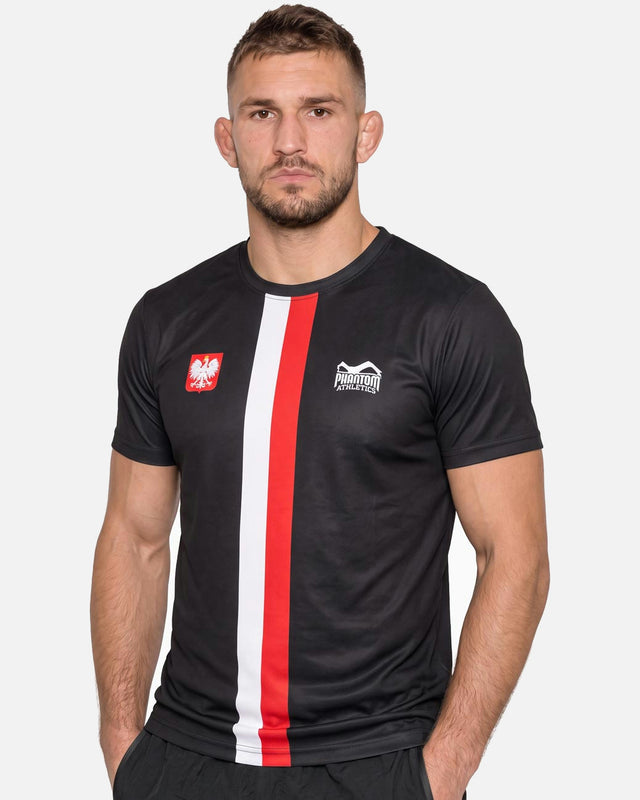 Phantom Athletics Trainingsshirt EVO+ Team Poland – Schwarz/Rot/Weiß