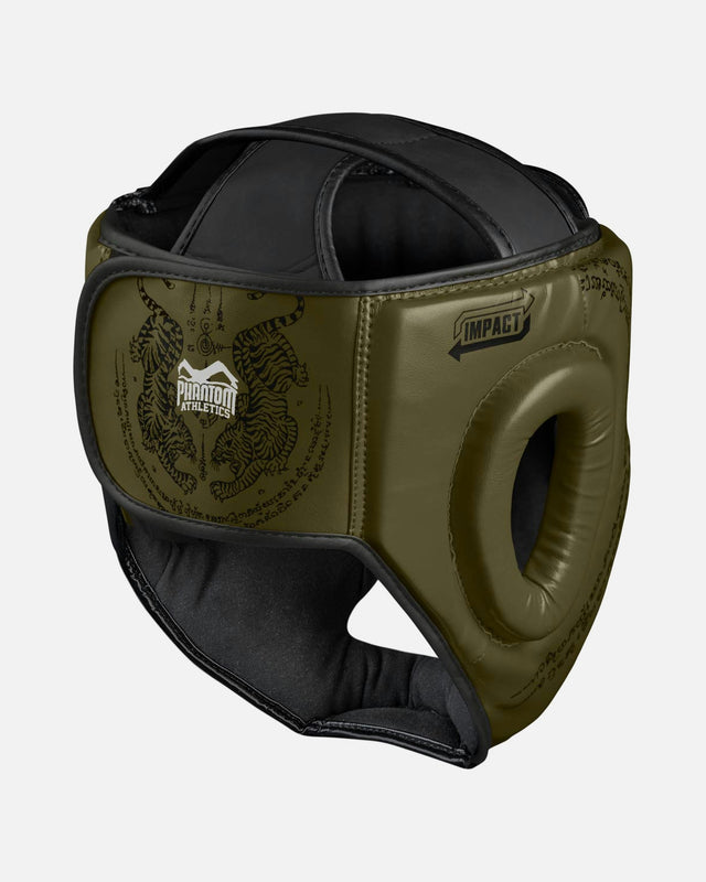 Casco Muay Thai Phantom Athletics – Verde militare