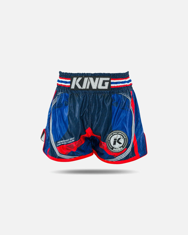 King Pro Boxing Muay Thai Shorts Flag – Blue