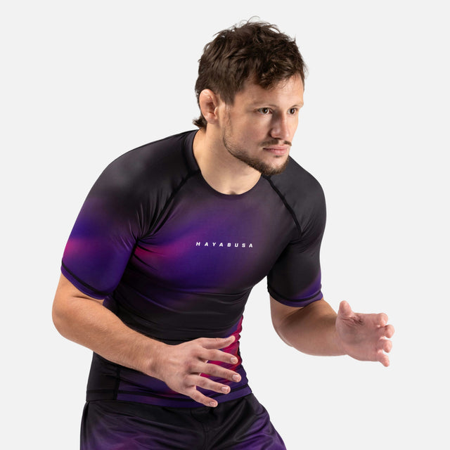 Hayabusa Rashguard Apex Nova Korte Mouwen - Paars