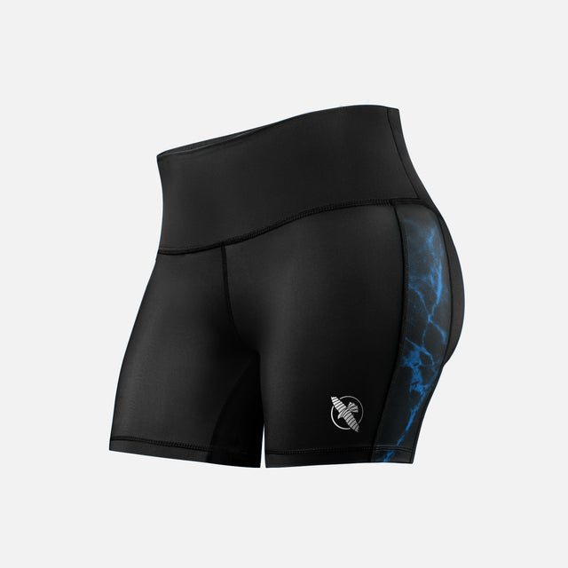 Hayabusa x UFC BJJ Compression Shorts Women – Black/Blue