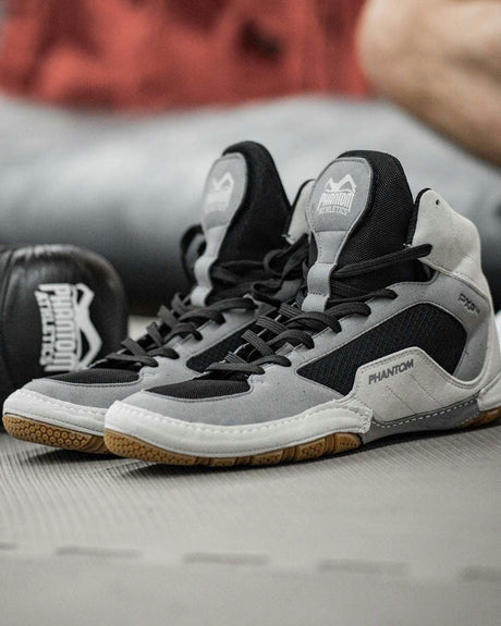 Buty zapaśnicze Phantom Athletics Tactic – Dziecięce Szare