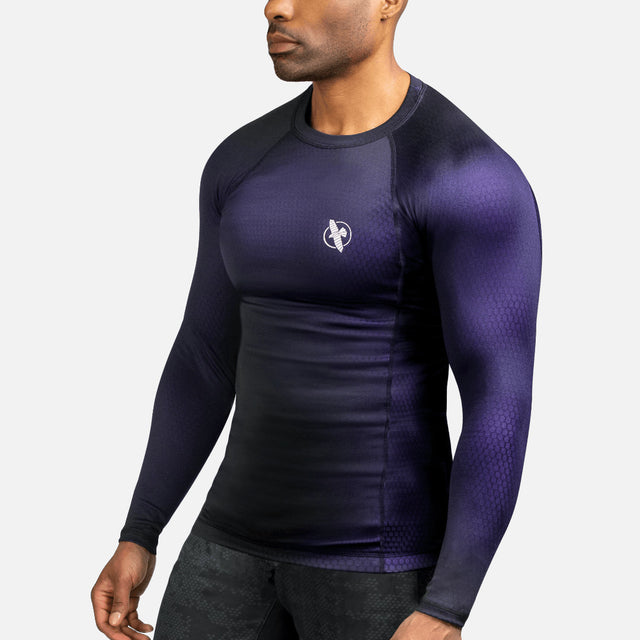 Hayabusa Rashguard Fusion Long Sleeves – Black/Purple