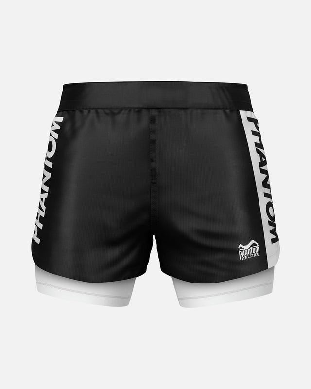 Pantaloncini a compressione Phantom Athletics Fusion-R 2in1 Ranked – Bianco