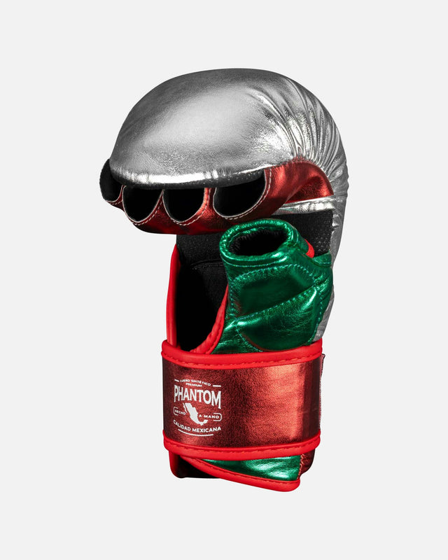 Phantom Athletics MMA Gloves Mexico – Silver/Green/Red
